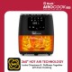 Geek Airocook Aura 5 Litre Digital Air fryer With 8 Preset Menu - Air Fry, Grill, Toast, Roast & Bake | Oil Free Cooking | Recipe book, 1500W, Black