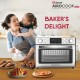 Geek Airocook Digix 30L Electric Air Fryer Oven|Digital Display|12 Preset Menu-Toast,Bake,Grill,Air Fry,Rotisserie,Dehydration&Reheat|7 Accessories(Stainless Steel,Silver,1700W)30 Liter