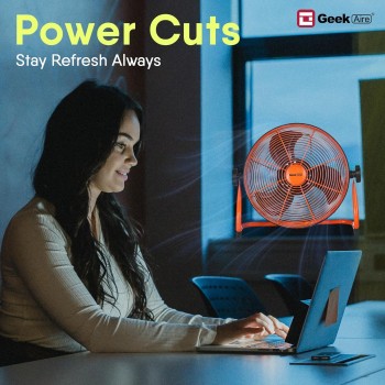 Geek Aire CF1SL Table Fan | 1 Year Warranty | 7500mAh Rechargeable Fan, Portable Fan, Mini Fan, Small Fan, Charging Fan, BLDC Table Fan, 360� Rotation, Battery Operated, 13 Inches - Red & Black Geek Aire CF1SL Table Fan | 1 Year Warranty | 7500mAh Rechargeable Fan, Portable Fan, Mini Fan, Small Fan, Charging Fan, BLDC Table Fan, 360� Rotation, Battery Operated, 13 Inches - Red & Black