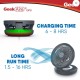 Geek Aire GF6 8-inch Foldable, 4000 mAh USB rechargeable, Night light 700 mm 3 Blade Table Fan