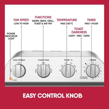 Geek Airocook Acis 14 Litre Electric Air Fryer Oven With 5 Preset Functions - Toasting, Baking, Grilling, Air Fry & Warming, Comes With Free Recipe Book & 5 Accessories (1250 Watts), 14 Liter, Silver Geek Airocook Acis 14 Litre Electric Air Fryer Oven With 5 Preset Functions - Toasting, Baking, Grilling, Air Fry & Warming, Comes With Free Recipe Book & 5 Accessories (1250 Watts), 14 Liter, Silver