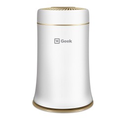 Geek Ikuku A6 Air Purifier For Home & Office | 3- Stage Hepa Dust Filtration | Obliqflow Purification Technology | Portable Air Flow | Digital Led Display With Touch Control (Ikuku A6), White