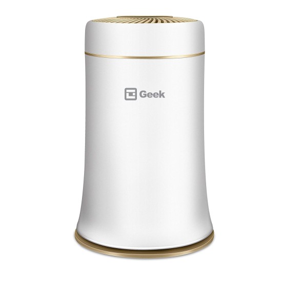 Geek Ikuku A6 Air Purifier For Home & Office | 3- Stage Hepa Dust Filtration | Obliqflow Purification Technology | Portable Air Flow | Digital Led Display With Touch Control (Ikuku A6), White