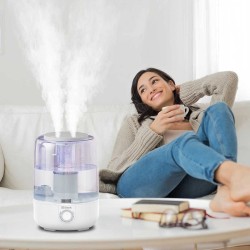 Geek Nyorova H12 | 2-in-1 ultrasonic humidifier with top fill & Aroma diffuser | Easy Knob Control for Speed Settings | Transparent Moisture Control | 3.8L large capacity for Home, bedroom, Living Room & Office