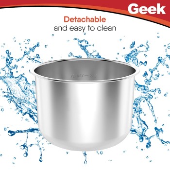 Geek Robocook Compatible Stainless Steel Inner Cooking Pot, 5 liters Geek Robocook Compatible Stainless Steel Inner Cooking Pot, 5 liters