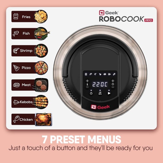 Geek Robocook Fryo Smart Air Fryer Lid For Electric Pressure Cooker, 1000W, Multicolor, 5 Liter