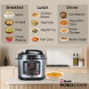Geek Robocook Nuvo 11-in-1 Automatic Electric Pressure Cooker 8 Litre | 2 Year Warranty | 17 India Preset Menu, Instant Electric Cooker Pot, Multipurpose Electric Rice Cooker (Non-Stick, 8L)