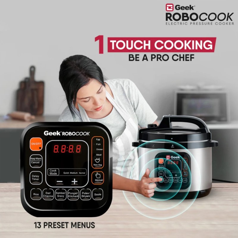 Geek Robocook Zeta 6L Non-Stick Electric Pressure Cooker