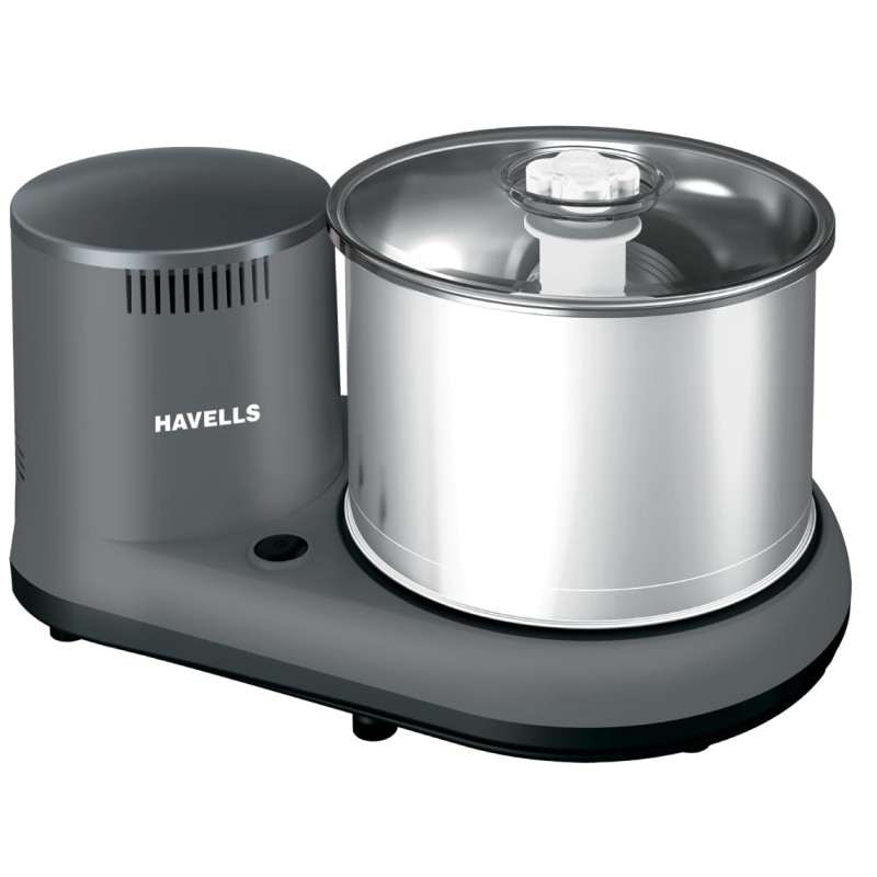 Havells Alai Plus 2 Ltr Wet Grinder with Food Grade Stainless Steel Drum, 2N Grinding Stones, Coconut Scrapper, Atta Kneader Blade, 150W Motor, ABS Body, 1440 RPM| 2Yr Manufacturer Warranty