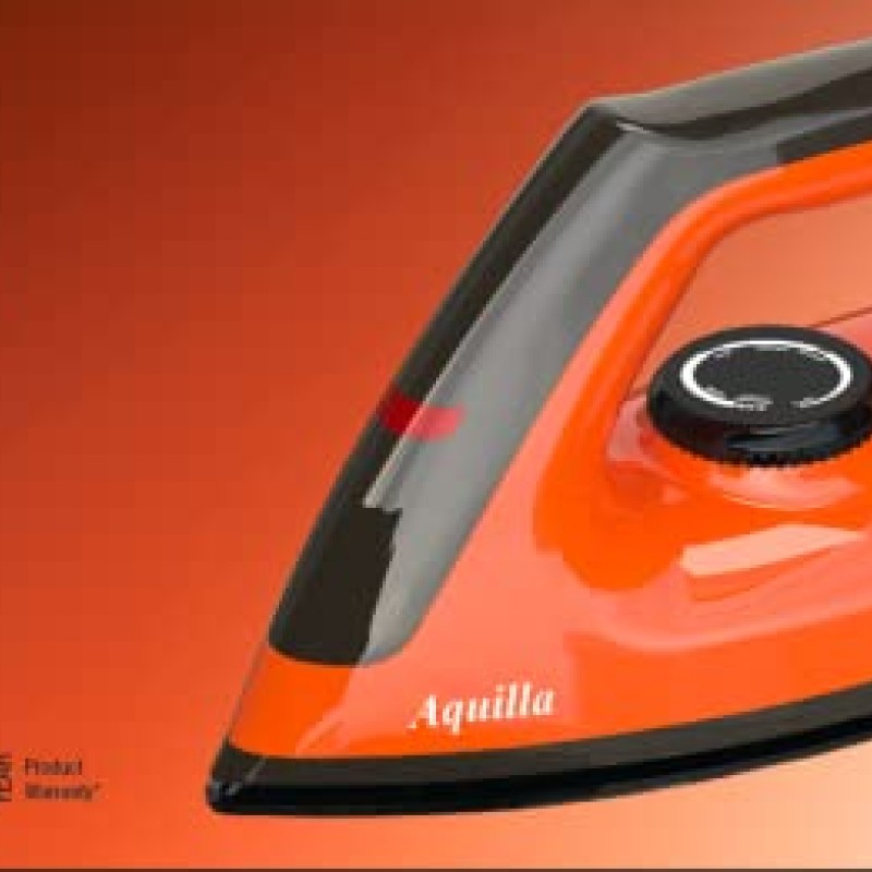 Havells Dry Iron Aquilla 1000W | Iron Press German Technology | Non Sick Coated Sole Plate | Shock Proof Body | 2 Yr Manufacturer Warranty (Orange/Black)