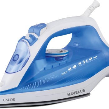 Havells Ceramic Soleplate Calor Steam Iron Press With Anti Drip Self Cleaning Funtion, Horizontal Vertical Steam Non Stick Coated Sole Plate 1600 Watts & 2 Years Warranty