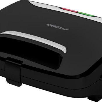 Havells Big Fill Crustino Sandwich Maker 900W with Food Grade Non Stick Coated Sole Plates Heat Resistant Backlite Body & 2 Years Warranty