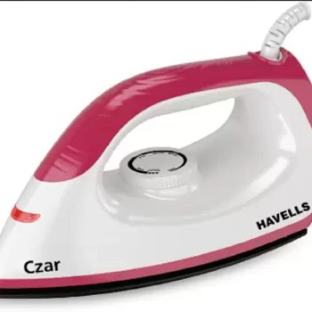 Havells Czar Dry Iron 1000 Watt 1000 W Dry Iron (Ruby And White)
