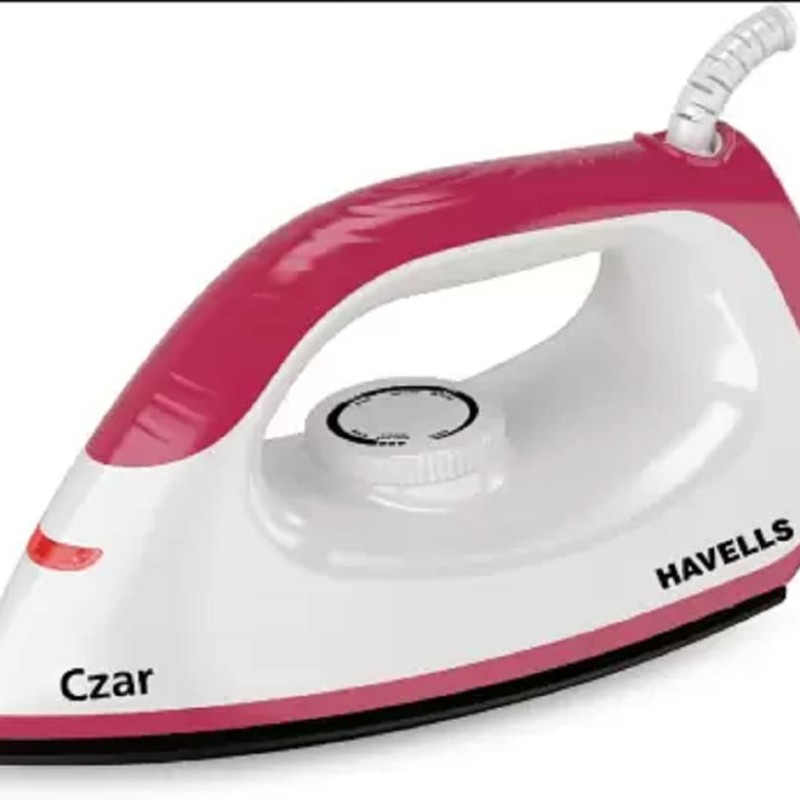 Havells Czar Dry Iron 1000 Watt 1000 W Dry Iron (Ruby And White)
