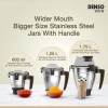 Havells Denso Heavy Duty 900 Watts 3 Jar Mixer Grinder | Ball Bearing Copper Motor | Large Break Resistant Alluminium Collar Jars with Flow Breaker | 2Yr Product and 5Yr Motor Manufacturer Warranty