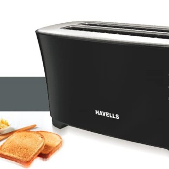 Havells Feasto 4S Pop Toaster - 1350 Watts (Black_Free Size)