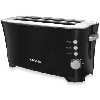 Havells Feasto 4S Pop Toaster - 1350 Watts (Black_Free Size)
