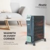 Havells Hestio 13 Wave Fin OFR 2900 Watt with 3 Heat Setting 1000W/1500W/2500W and PTC Heater 400W (Blue and Black)