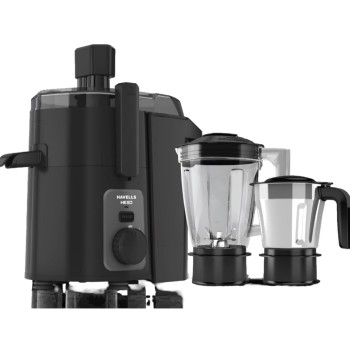 Havells Hexo 950 watts 2 Jar Juicer Mixer Grinder I Double Ball Bearing Copper Motor I 22000 RPM I 100 Minutes Run Time I Metal Teeth Coupler & Jar Base IPolycarbonate Jar, Juice Spout Havells Hexo 950 watts 2 Jar Juicer Mixer Grinder I Double Ball Bearing Copper Motor I 22000 RPM I 100 Minutes Run Time I Metal Teeth Coupler & Jar Base IPolycarbonate Jar, Juice Spout