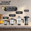 Havells Hydro Plus 1000 watt 4 Jar Mixer Grinder with Ball Bearing Motor, 22000 RPM, Wider mouth Stainless Steel Jar, Hands Free operation, SS-304 Grade Blade and 2 Yr Manufacturer Warranty