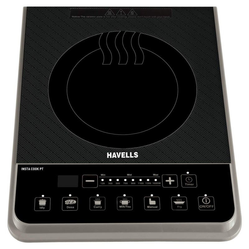 Havells Alloy Steel Insta Cook PT 1600-Watt Induction Cooktop (Assorted Color)