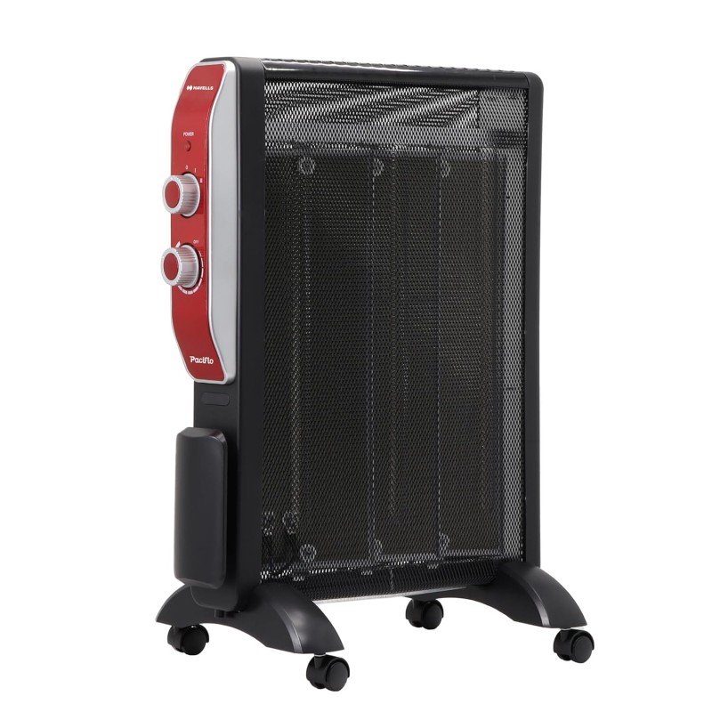 Havells Room Heater 1500W Pacifio Mica| Micathermic Technology for Rapid and Instant Heating | Silent Operation, Comfortable Breathing and Anti Dryness| 2 Heat Setting | 2 Year Warranty| Black and Rose Gold