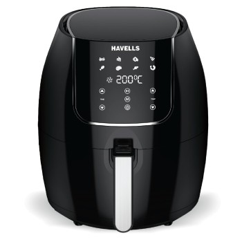 Havells Air Fryer Prolife Magna With 6.5L Capacity With Aero Crisp Technology|Digital Touch Panel|8 Pre- Set Menu|60 Min Timer|Up To 200'C Temperature Control|1700 Watt & 2 Year Warranty, black