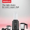 Havells Retro Nutri-Xl 500 Watts 3 Jar Mixer Grinder|21000Rpm| RoHS Complaint | 600Ml Nutri Jar with Sipper Lid | 1L Dry/Wet Grinding Jar |2Yr Product and 5Yr Motor Manufacturer Warranty (Black)