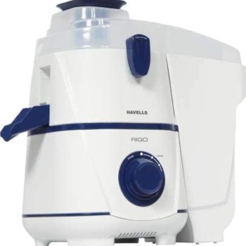 Havells Rigo 500 Watts Juicer, White - Dark Blue (Ghfjmbvb050), 500 Watt Havells Rigo 500 Watts Juicer, White - Dark Blue (Ghfjmbvb050), 500 Watt