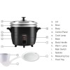 HAVELLS RISO Plus 1.8 L 2 Bowl Rice Cooker, 700 W, 1.8L,3 X Protection, 1 mm Thick 2 inner bowl, SS 304 stainless steel Lid(Black)
