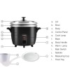 HAVELLS RISO Plus 2.8 L 2 Bowl Rice Cooker| 900 W | Indicator Light |3 X Protection | 1 mm Thick 2 inner bowl | SS 304 stainless steel Lid | Cook and Warm function| Drum shape model(Black)