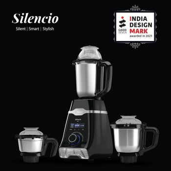 Havells Mixer Grinder Silencio | Powerful HVDC Motor |Hands Free Operation | Triple Safety Protection | Double Layered Jars | Smart Digital Control | 5 Year Motor Warranty � 3 Jar (Black) Havells Mixer Grinder Silencio | Powerful HVDC Motor |Hands Free Operation | Triple Safety Protection | Double Layered Jars | Smart Digital Control | 5 Year Motor Warranty � 3 Jar (Black)
