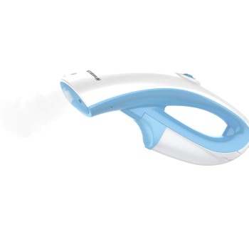Havells Wrinkly Hand Held Garment Steamer 920 Watts - Ergonomic Design,150Ml Tank Capacity, Powerful Dual Steam Setting & 2 Year Warranty (Blue And White)