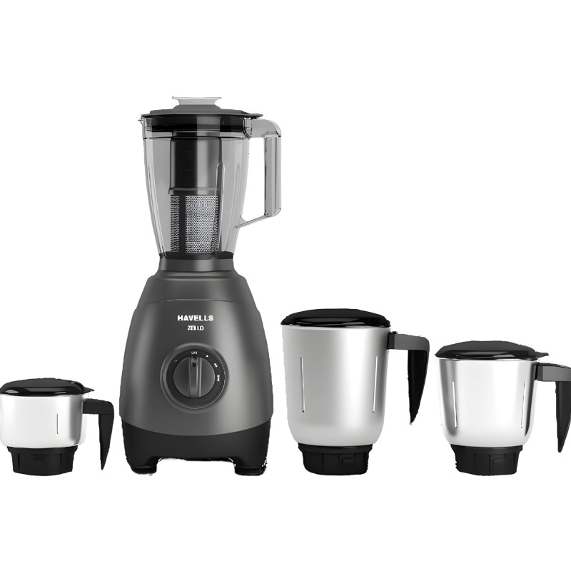 Havells Zello 4 Jar 750 watt Mixer Grinder with 1.75Ltr Polycarbonate Jar with Fruit Filter, 21000 RPM, Overload Protector, 2 Yr Product and 5 Yr Motor Warranty (Grey) Havells Zello 4 Jar 750 watt Mixer Grinder with 1.75Ltr Polycarbonate Jar with Fruit Filter, 21000 RPM, Overload Protector, 2 Yr Product and 5 Yr Motor Warranty (Grey)