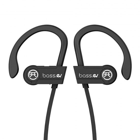 Bass Evolution 2019 Design Hexa Bluetooth 5.0 Wireless Sports Earphones with Mic (Black)