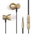 pTron Magg HBE (High Bass Earphones) Magnetic in-Ear Wired Headphones with Mic - (Gold)