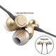 pTron Magg HBE (High Bass Earphones) Magnetic in-Ear Wired Headphones with Mic - (Gold)