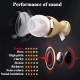 pTron Magg HBE (High Bass Earphones) Magnetic in-Ear Wired Headphones with Mic - (Gold)