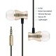 pTron Magg HBE (High Bass Earphones) Magnetic in-Ear Wired Headphones with Mic - (Gold)