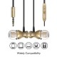 pTron Magg HBE (High Bass Earphones) Magnetic in-Ear Wired Headphones with Mic - (Gold)