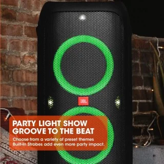 JBL Partybox 310 Portable Bluetooth Party Speaker 240W Monstrous Pro  Sound Dynamic Light Show Backlit Panel Telescopic Handle Wheels 