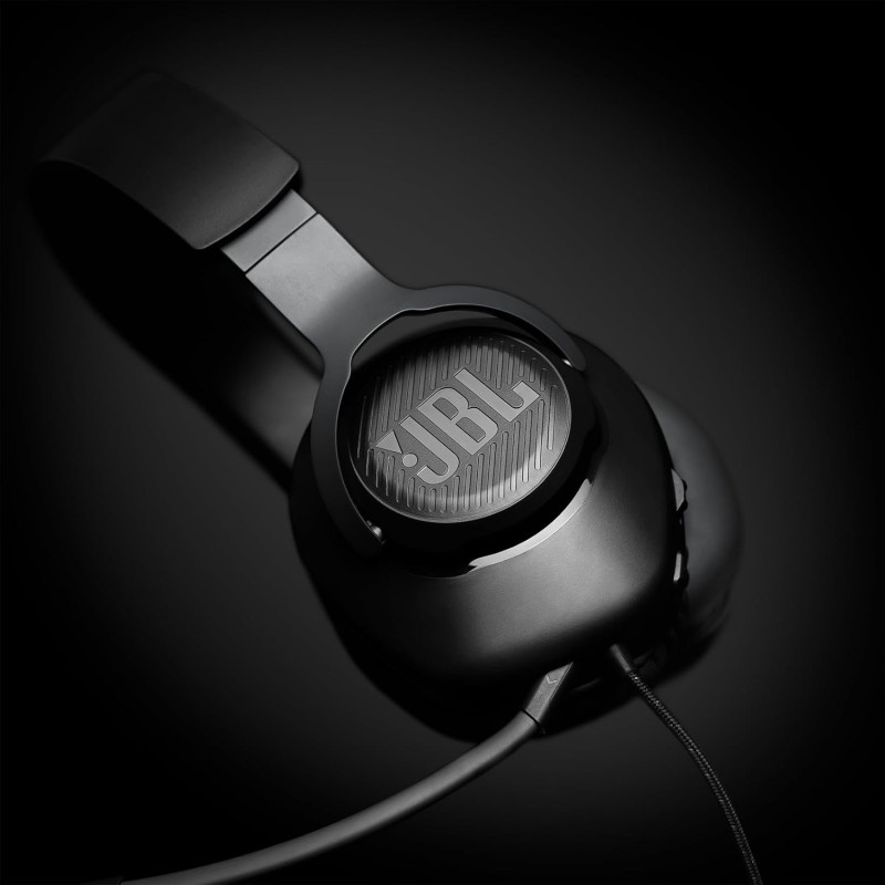 JBL Quantum 100 Wired Over Ear Gaming Headphones with Mic, 40mm Realistic Dynamic Drivers, Detachable Boom Mic, 1kHz Sensitivity, Memory Foam Cushioning, PC/Mobile/PS/Xbox/Nintendo/VR Compatible-Black JBL Quantum 100 Wired Over Ear Gaming Headphones with Mic, 40mm Realistic Dynamic Drivers, Detachable Boom Mic, 1kHz Sensitivity, Memory Foam Cushioning, PC/Mobile/PS/Xbox/Nintendo/VR Compatible-Black