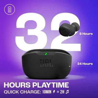 JBL Wave Buds in-Ear Wireless Earbuds (TWS) with Mic,App for Customized  Extra Bass Eq,32 Hours Battery&Quick Charge,Ip54 Water&Dust  Resistance,Ambient