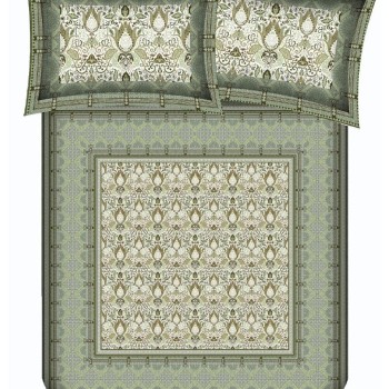 Bella Casa, Double Bedsheet Set with 2 Pillow Covers 100% Cotton -Jypore Collection