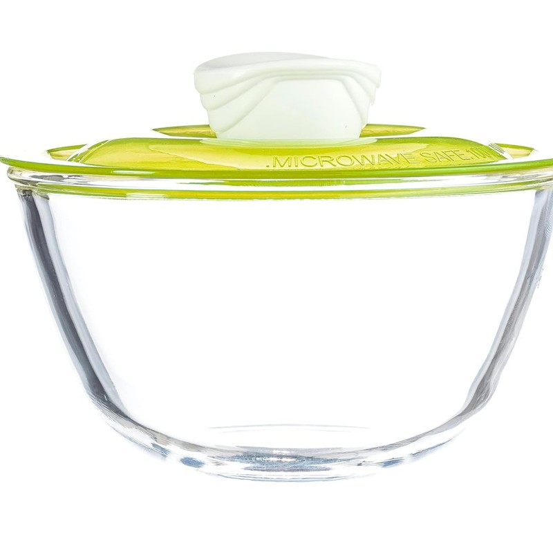 KINGSTON HIGH BOROSILICATE MIXING BOWL 1 PC 500 ML - GREEN LID KINGSTON HIGH BOROSILICATE MIXING BOWL 1 PC 500 ML - GREEN LID