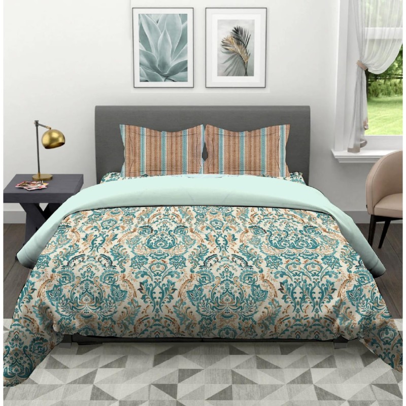 Bella Casa, Double Bedsheet Set with 2 Pillow Covers 100% Cotton -Lavender Bella Casa, Double Bedsheet Set with 2 Pillow Covers 100% Cotton -Lavender