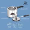 Milton Pro Cook Aluminium Induction Pressure Cooker With Inner Lid, 3 litre, Silver | Hot Plate Safe | Flame Safe