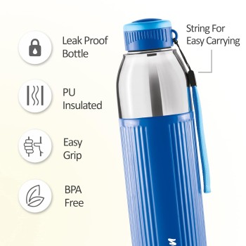 MILTON Kool Glossy 600 Pet Insulated Water Bottle, 1 Piece, 570 ml, Blue | Easy to Carry | Leak Proof | School | Office | Gym | Hiking | Treking | Travel Bottle MILTON Kool Glossy 600 Pet Insulated Water Bottle, 1 Piece, 570 ml, Blue | Easy to Carry | Leak Proof | School | Office | Gym | Hiking | Treking | Travel Bottle