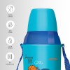 Milton Kool Kid 650 Plastic Insulated Water Bottle with Belt and Straw, 600 ml, Light Blue | PU Insulated | BPA Free | Easy to Carry | Leak Proof