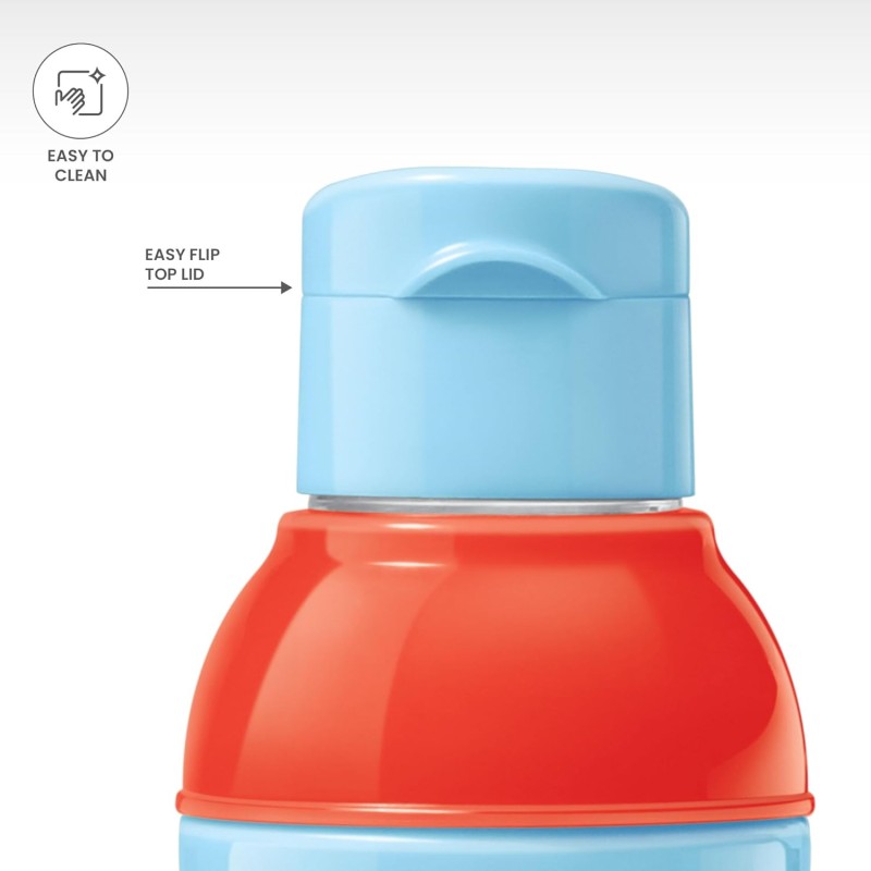 Milton Kool Prime 600 Insulated Kids Water Bottle, 570 ml, Light Blue | BPA and Lead Free | Food Grade | Leak Proof | PU Insulated | Easy to Carry